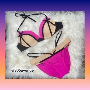 NWOT Two Piece Padded Fashion Bikini Set Sz Small